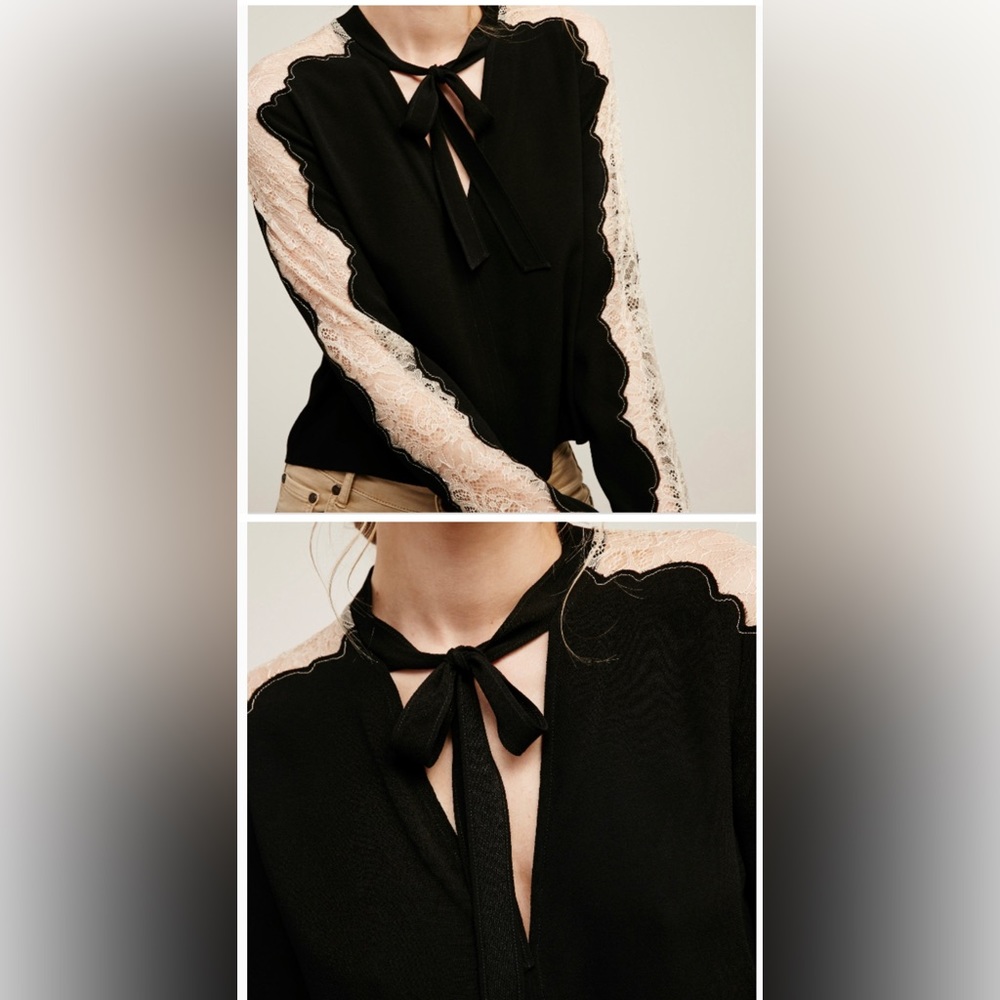 Free People Freya Tie Front Blouse large